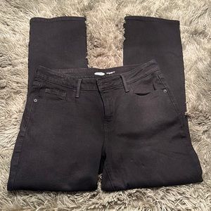 Old Navy Black Kicker Bootcut Jeans Size 12 Short | Mid Rise Stretch Denim